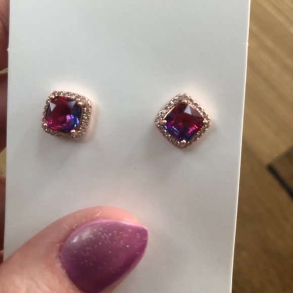 Watermelon tourmaline earrings - Picture 4 of 5